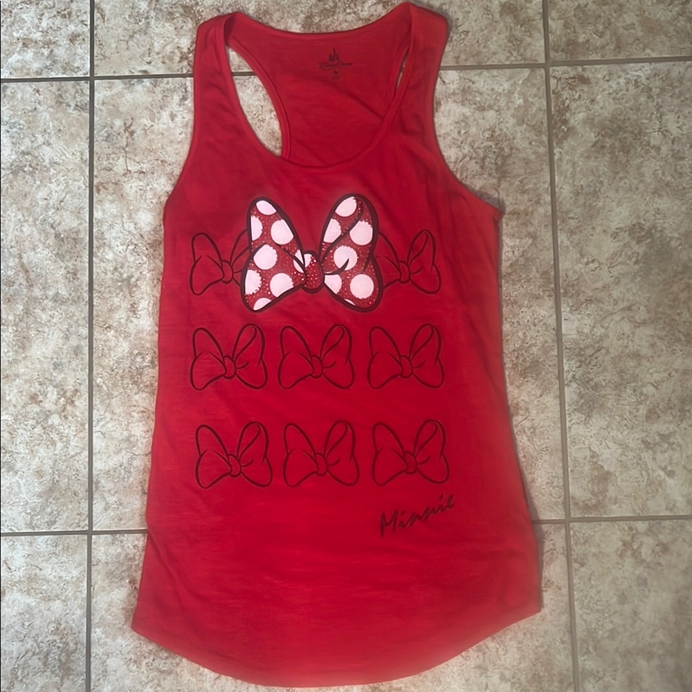 Red Minnie Mouse Tank Top